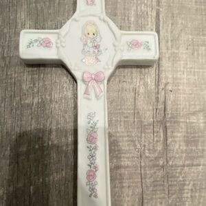 Decorative White and Pink Cross